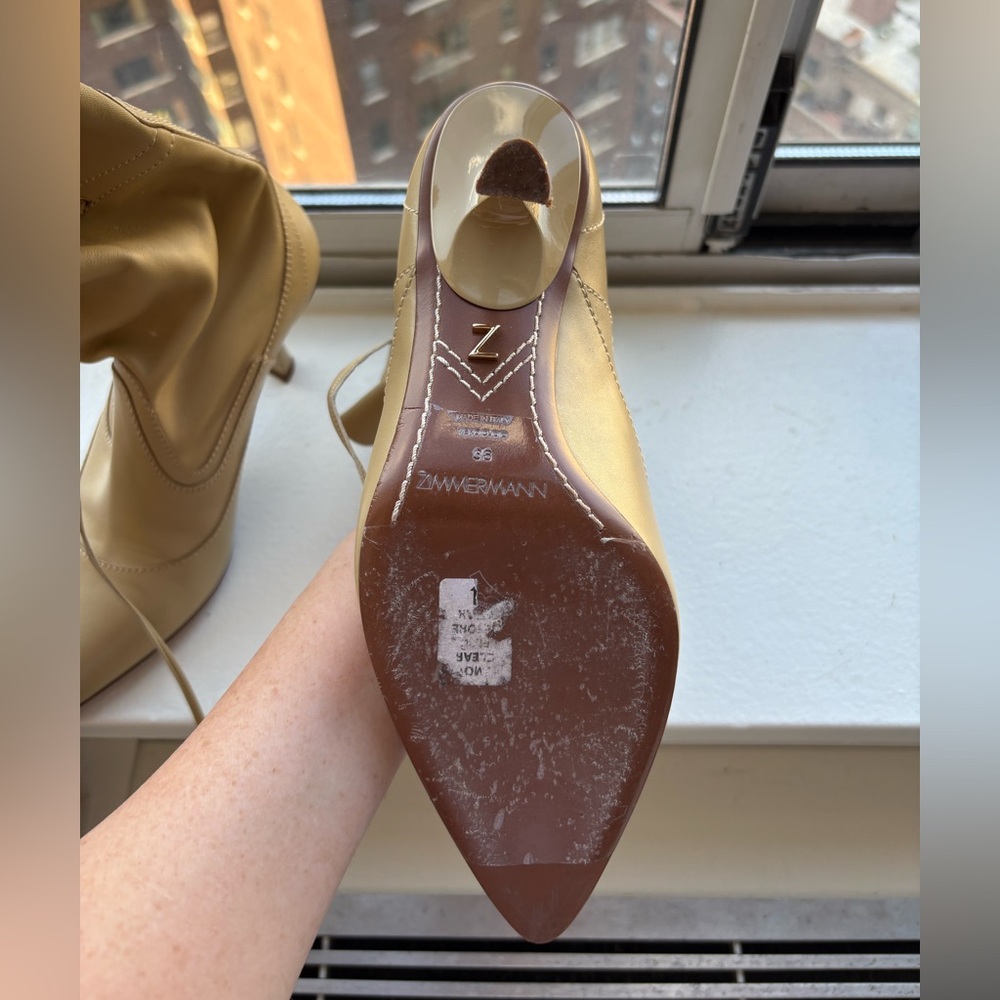 Zimmermann Tie-Detailed Leather Ankle Boots - Picture 10 of 12